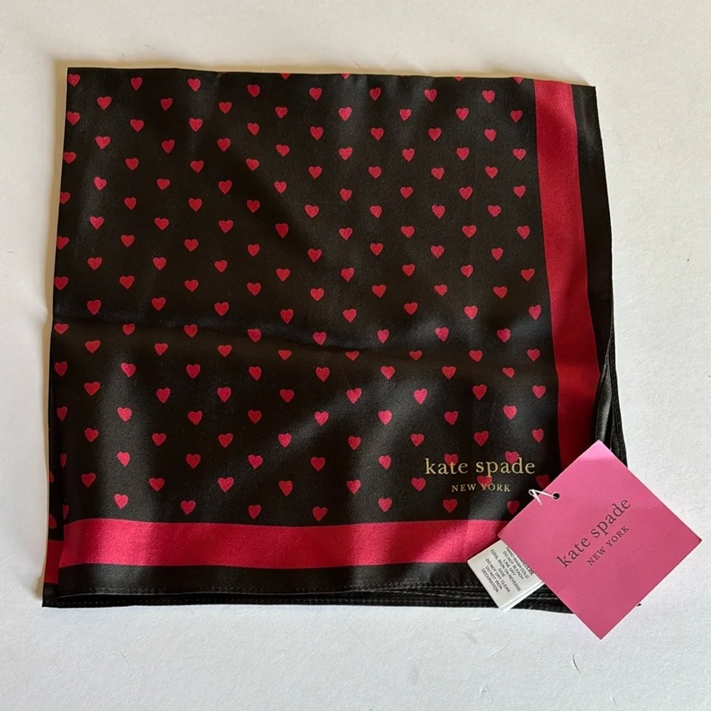 Kate Spade Mini Hearts bandana scarf